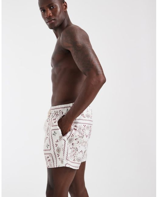 ASOS White Swim Shorts for men