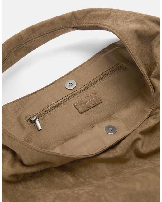 Borsa Da Spalla Con Frange di Pull&Bear in Brown