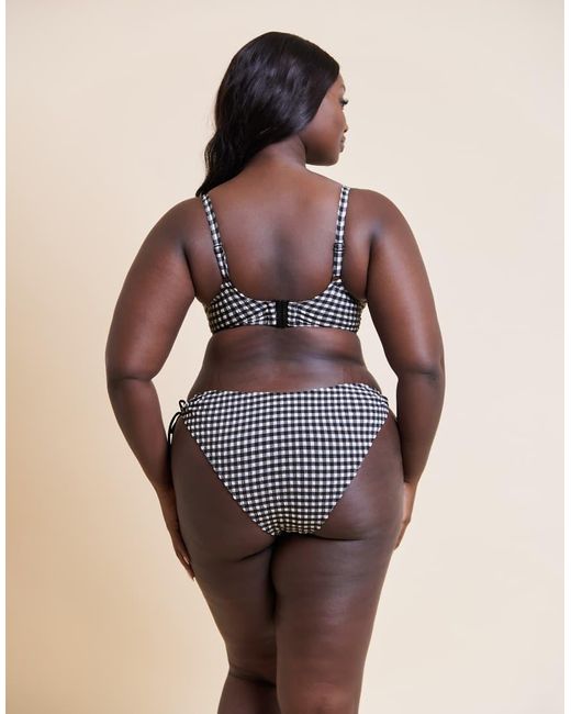 Curvy Kate Natural Holiday Gingham Scooped Balcony Bikini Top
