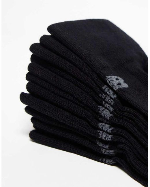 Pack De 6 Calcetines Tobilleros Negros Performance De New Balance de color Black