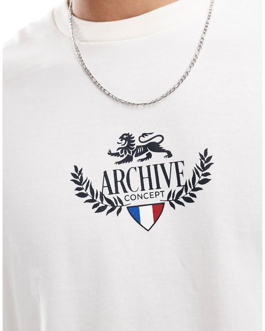 ASOS White Boxy Oversized T-shirt With City Graphic for men