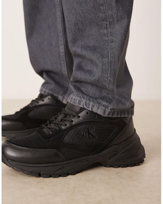 Calvin Klein Black Calvin Klein Tokyo Runner Trainers for men