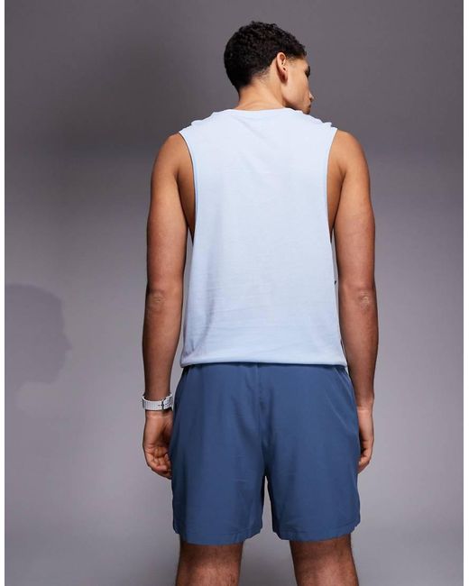 4505 Blue Icon 5 Inch Quick Dry Training Shorts With Zip Pockets for men