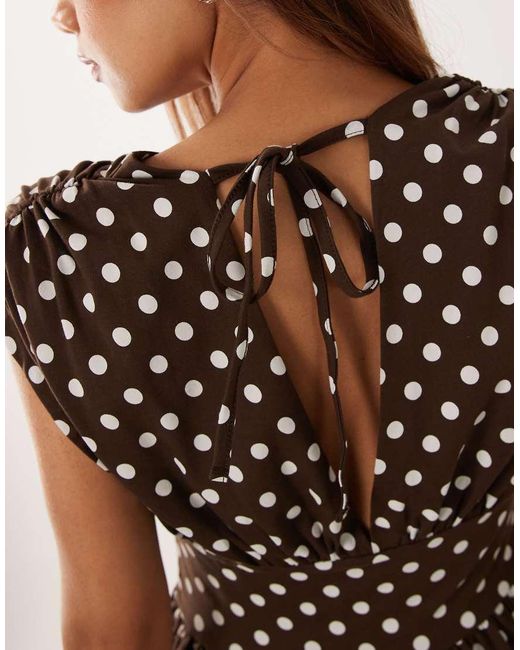ASOS Natural Short Sleeve Cinched
