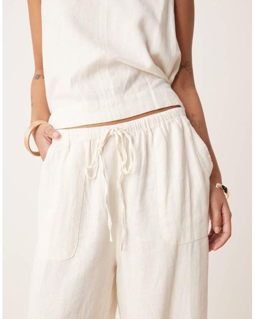 Nobody's Child Petite Natural Shona Straight Leg Trousers Co-ord