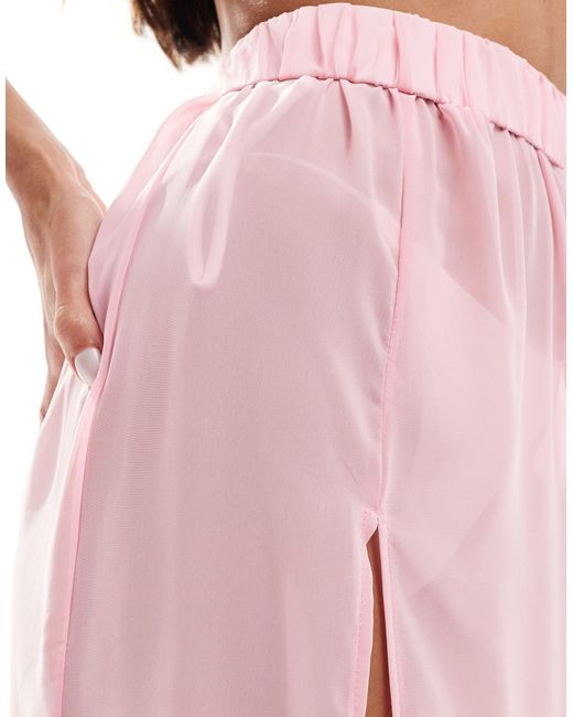 Threadbare Pink Beach Maxi Skirt