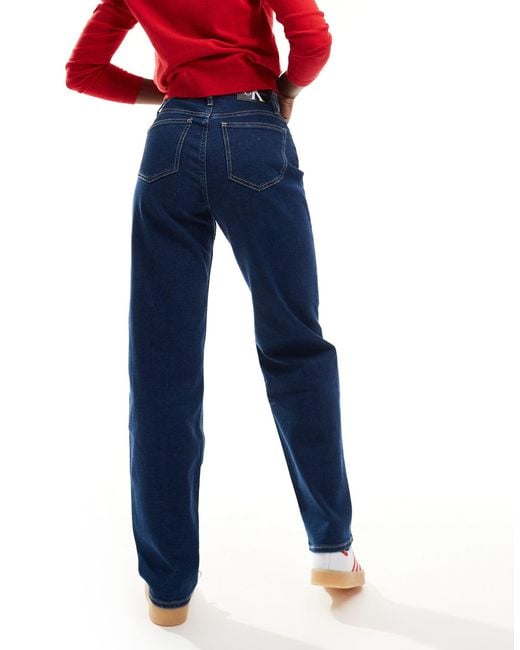 Calvin Klein Blue High Rise Loose Jeans