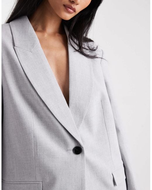 ASOS Gray Tailored Oversized Blazer