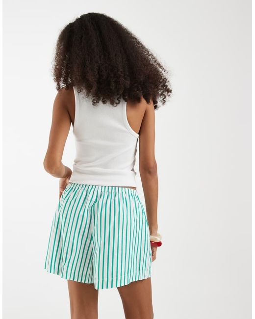 Gap Blue Baggy Drawstring Linen Shorts