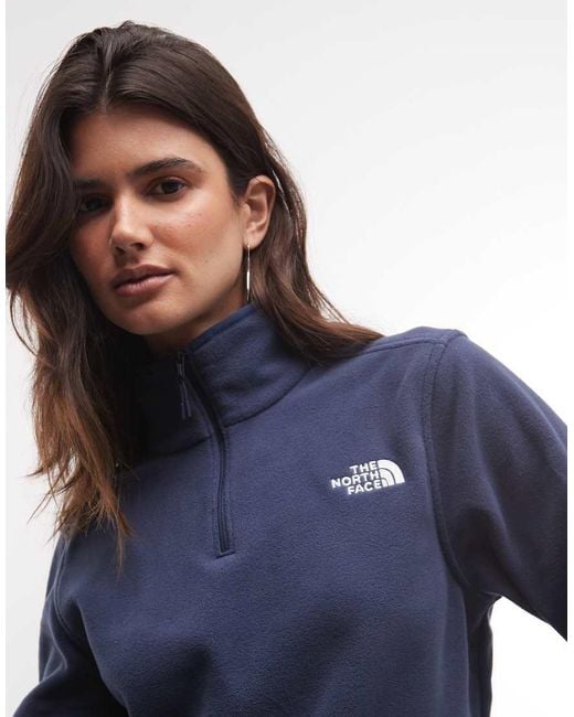 The North Face Blue Glacier Fleece 1/4 Zip Jacket