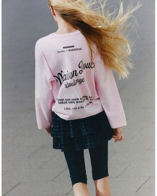 Pull&Bear Pink Slogan T-shirt