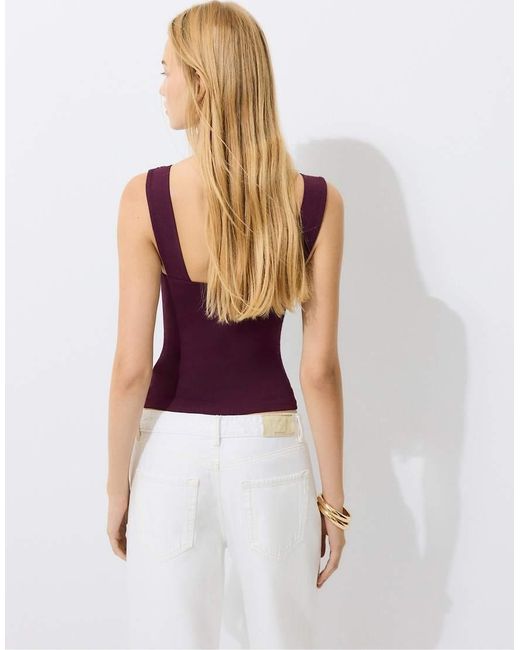 Stradivarius White Fitted Wide-strap Top