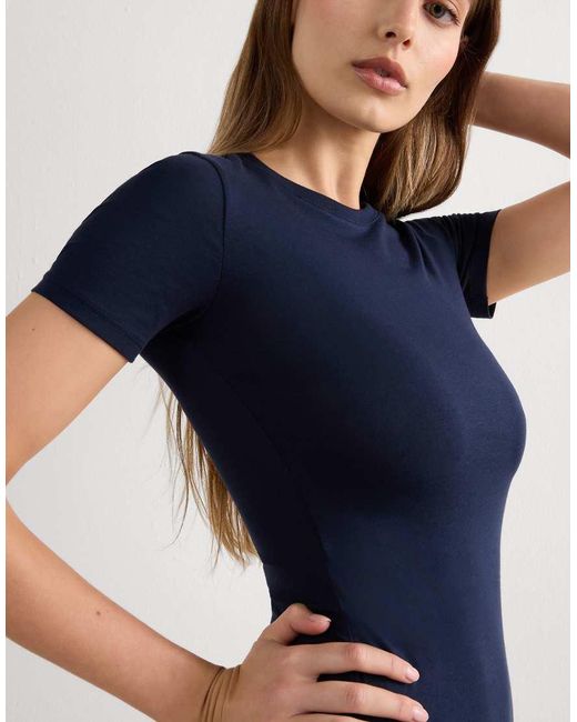Intimissimi Blue Short-Sleeved Stretch Top