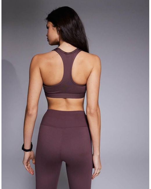 Nike Purple Swoosh Medium Support Sports Bra