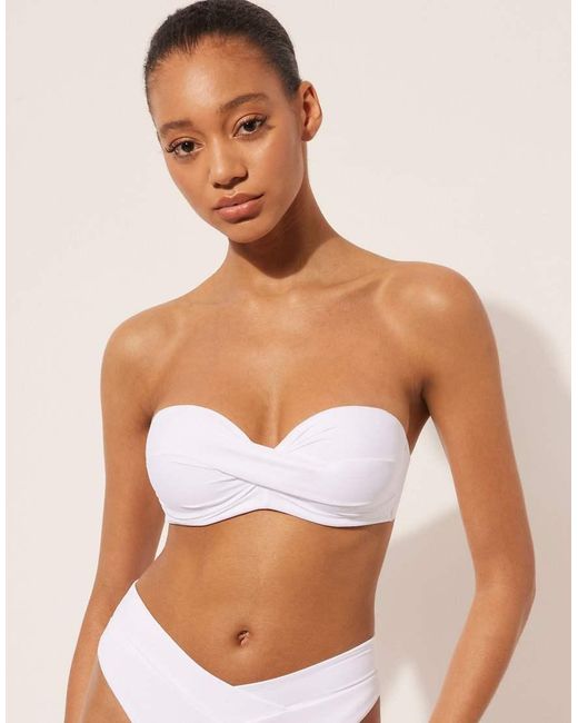 Calzedonia White Calzendonia Padded Bandeau Bikini Top Indonesia