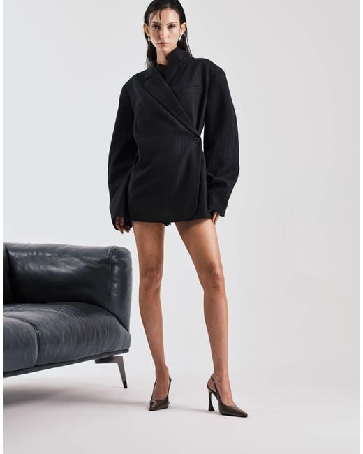 Tony Bianco Black Sassy Curved Heel Slingback Shoes