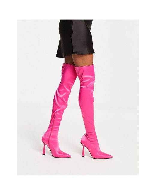 Botas rosas estilo calcetín ASOS de color Pink