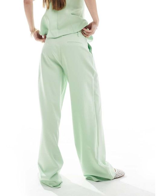 Miss Selfridge Green Tailored Wide Leg Pants