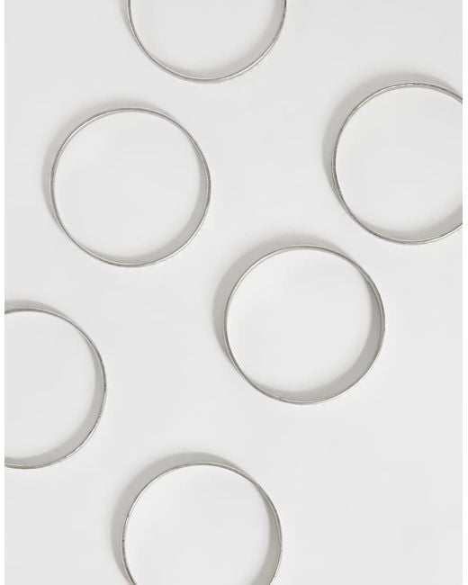 ASOS Gray Multi-Pack Of Skinny Bangles