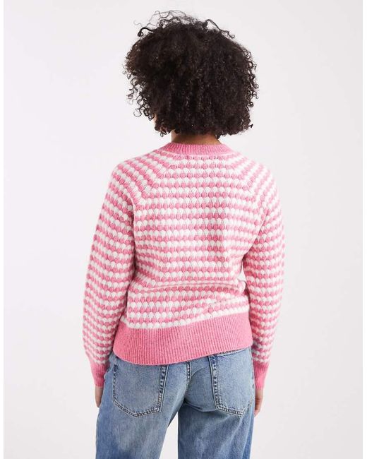 Threadbare Pink Tie Front Knitted Cardigan
