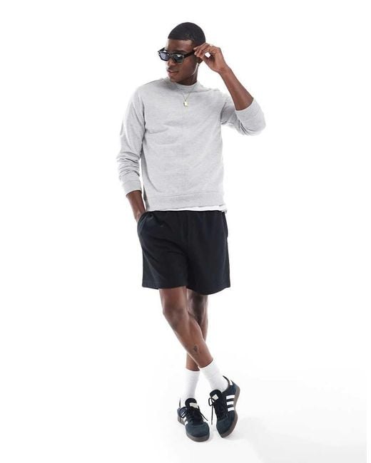 Another Influence Sweatshirt Met Naaddetail in het Gray voor heren