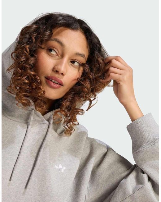 Adidas Originals Gray Essentials Oversized Fleece Hoodie