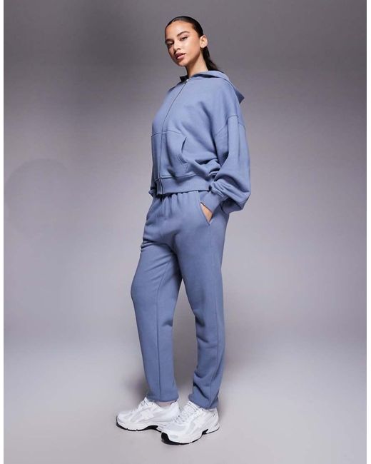 4505 Blue Rest Day Heavyweight 420gsm Cotton Low Rise Cuffed jogger