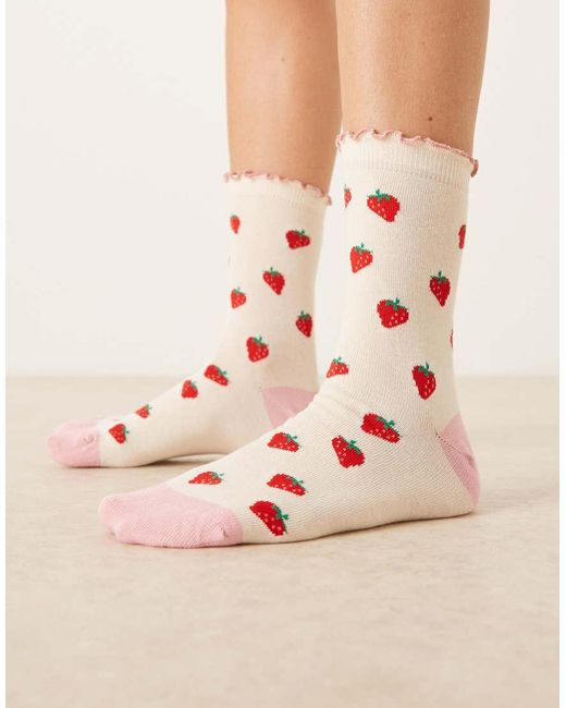 Accessorize Pink All Over Printed Aop Socks