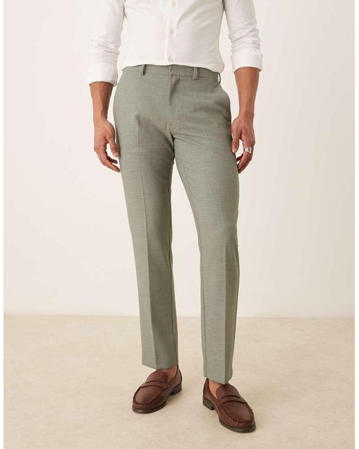 ASOS Natural Skinny Suit Trousers for men
