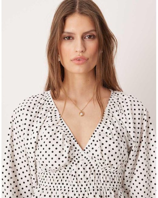 Glamorous Gray Balloon Sleeve Blouse