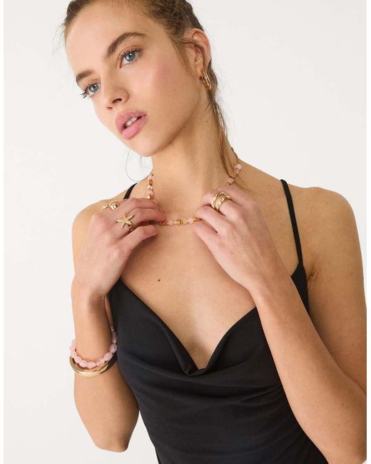 Stradivarius Mini Jurk Met Halslijn in het Black