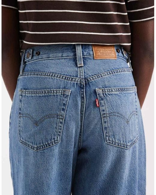 Levi's Blue Cinch Wide Leg Jeans
