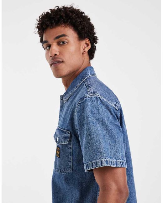 Levi's Blue Short Sleeve Workwear Pocket T-shirt for men