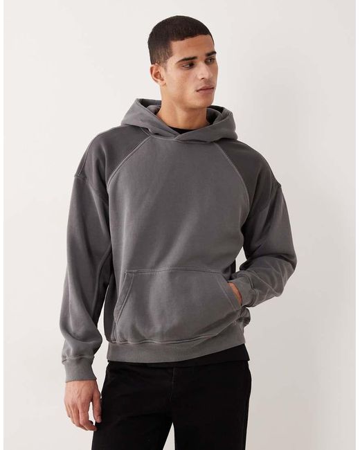 Sudadera Básica Con Capucha, Diseño En Contraste Y Bolsillo Delantero De -Verde Abercrombie & Fitch de hombre de color Gray