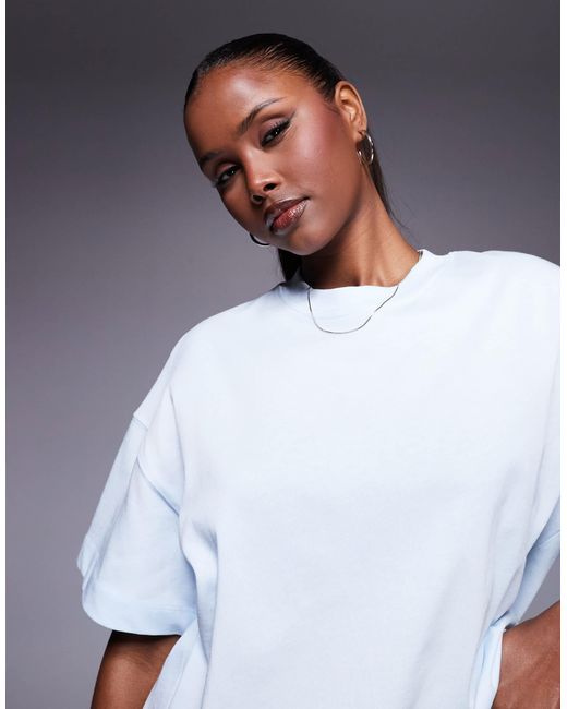 Icon - t-shirt coupe carrée en coton épais à séchage rapide - clair 4505 en coloris Blue