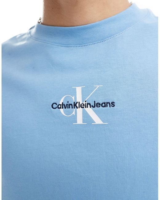 Calvin Klein Blue Monologo Sleeveless T-shirt for men