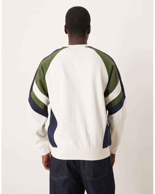 Alma de Ace Natural Peli Colour Block Sweatshirt for men