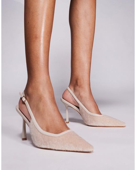 SIMMI Natural Simmi london – exmoor – spitze schuhe aus ponyfellimitat