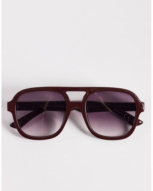 Aire White Whirlpool Aviator Sunglasses