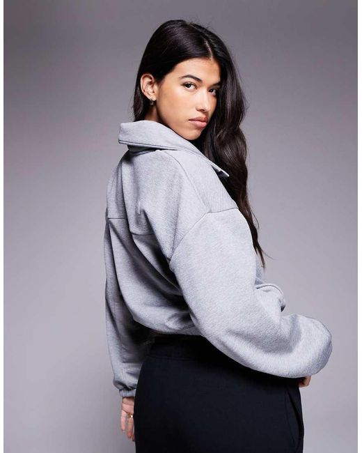 The North Face Gray Moutains Athletics Fleece Interest 1/4 Zip
