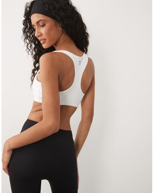 4505 Black Active Scoop Neck Racer Back Medium Support Sports Bra