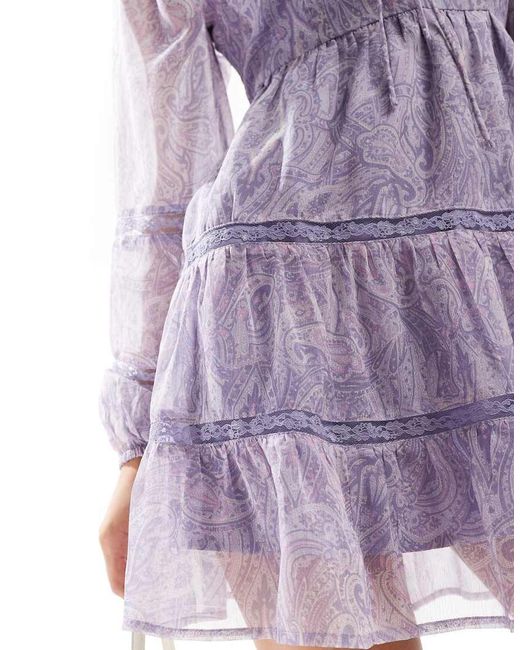 Miss Selfridge Purple Corset Mini Dress