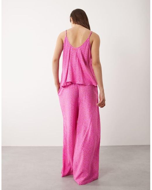 DKNY Pink Cami And Ankle Pant Pyjama Set