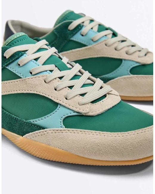 Oysho Green Retro-style Trainers