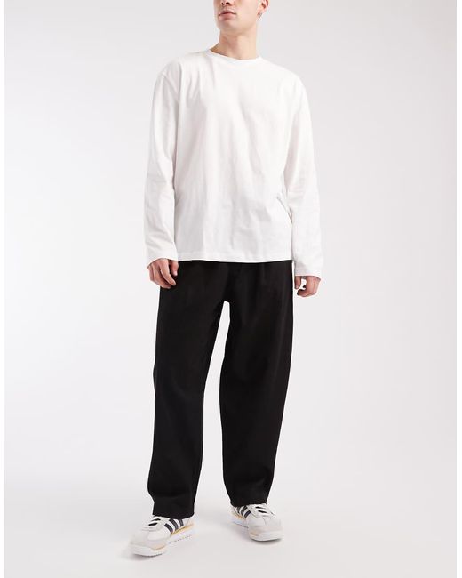 Jack & Jones Black Barrel Fit Drawstring Chino for men