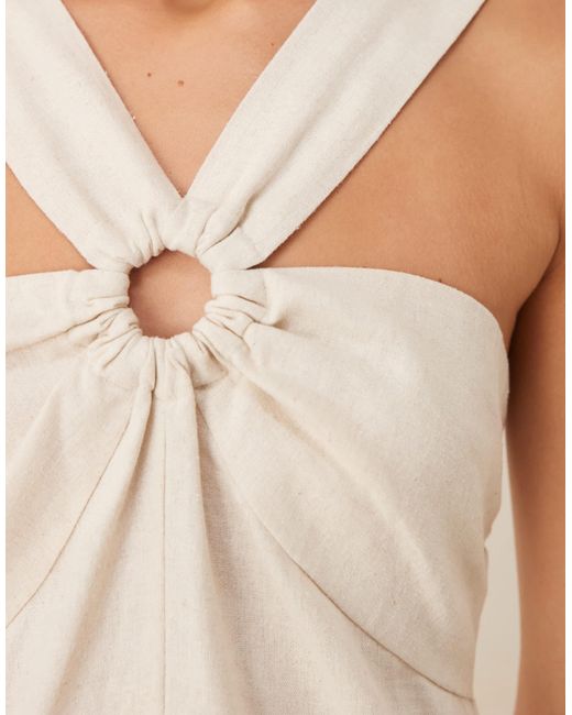 Mango Natural Twisted Front Playsuit