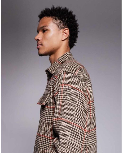 Camicia A Quadri di ASOS in Gray da Uomo