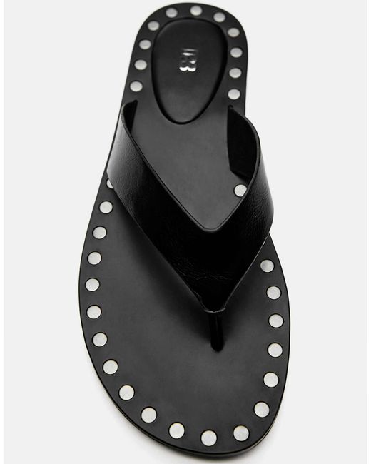 Pull&Bear Black – flache sandalen