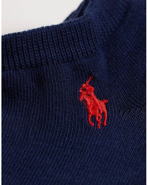 Polo Ralph Lauren Blue 3 Pack Trainer Socks for men