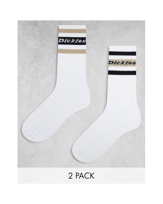 Dickies White Genola Striped Socks